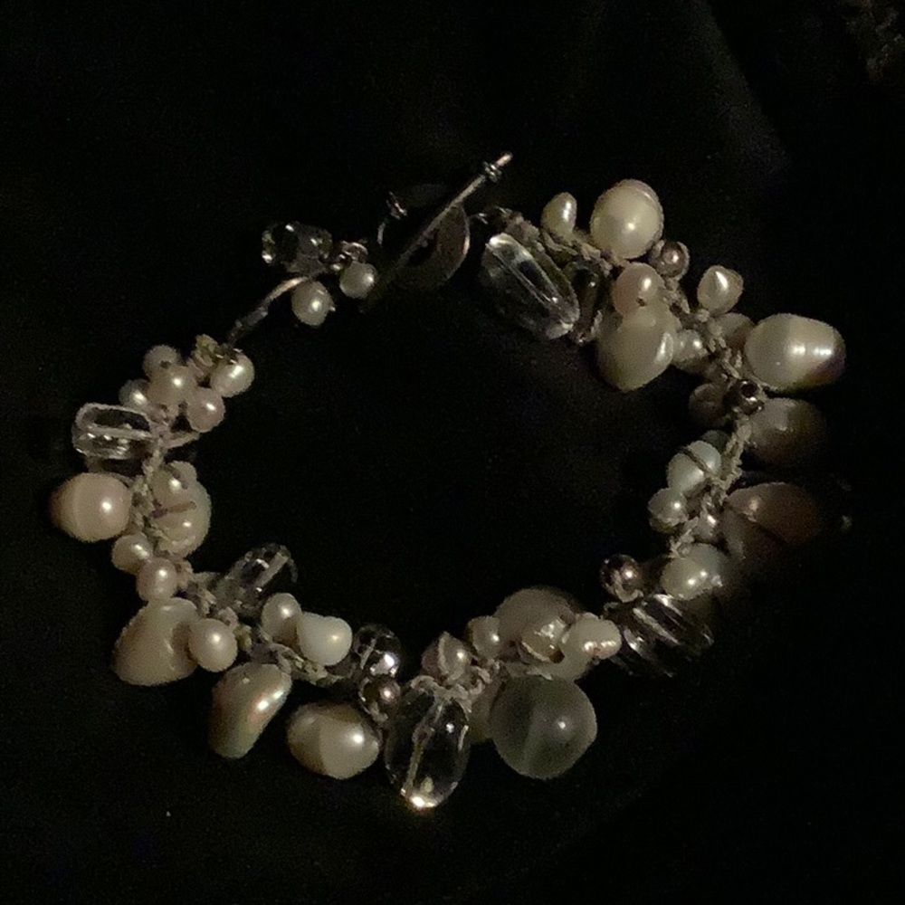 Pearls,Quartz,Glass,Sterling Silver. Toggle clasp, Silpada.